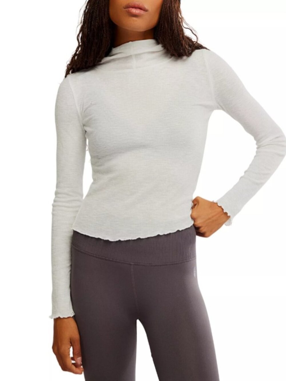 Free People Movement Women's Breathe Easy Layer in White size M NWT $40